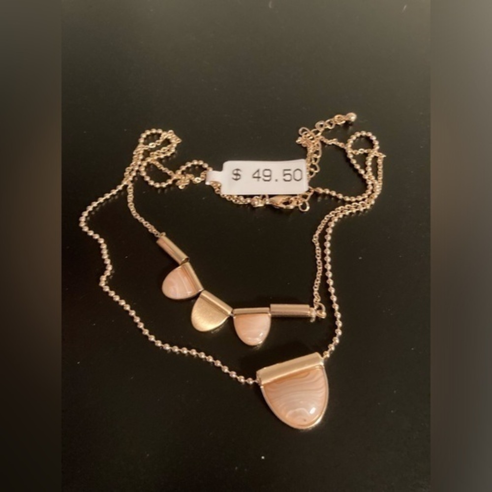 Macy’s golden and cream necklace